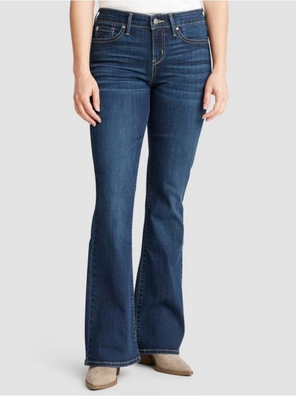 Denizen from Levi's Dark Blue Mid-Rise Bootcut Jeans 31x30